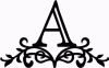 laurel monogram wedding cake topper
