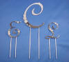3 initials monogram wedding cake topper