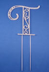 crystal initial t wedding cake topper