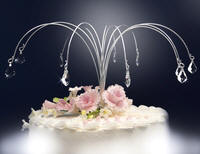 sparkle drops of crystal wedding cake topper