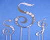 sterling silver plated crystal monogram wedding cake topper s-s-j