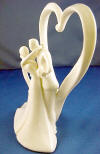 porcelain stylish embrace wedding cake topper
