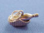 sterling silver 3-d wine bottle in basket charm