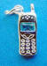 sterling silver blue cz cell phone charm