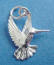 sterling silver hummingbird charm