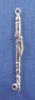 sterling silver 3-d indian peace pipe charm