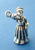 sterling silver 3-d nurse charm