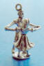 sterling silver 3-d dancing couple charm