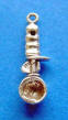 sterling silver 3-d ice cream scoop charm