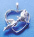 sterling silver lovebirds in a heart charm