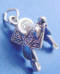 sterling silver cowboy saddle charm