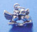 sterling silver lovebirds on a branch charm