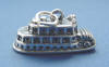 sterling silver 3-d riverboat charm