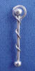 sterling silver 3-d band parade leader baton charm