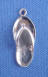 sterling silver 3-d beach sandal charm