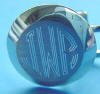 sterling silver monogrammed round cuff link