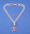 sterling silver engraved charm for flower girl on charm bracelet
