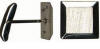 sterling silver square bevel cuff links
