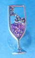 sterling silver pink champagne pin
