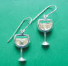 sterling silver white wine earrings