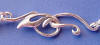 graceful sterling silver clasp on this calla lily festoon necklace