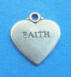sterling silver heart charm says faith on both sides