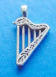 sterling silver harp charm