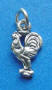 sterling silver rooster charm
