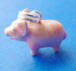 sterling silver enamel pig charm