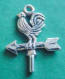sterling silver rooster weather vane charm