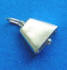 sterling silver 3-d cow bell charm