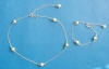 flowergirl necklace and bracelet hand-crafted with pearls, Swarovski crystals and sterling silver