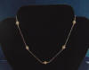 Sterling silver flower girl freshwater pearl and crystal station necklace