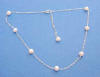 flower girl pearl station necklace