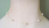 hand-crafted sterling silver and pearl station flowergirl necklace