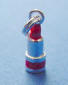 sterling silver red enamel lipstick charm