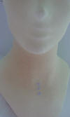 3-crystal illusion necklace with alexandrite crystals