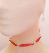 bridesmaid organza and crystal necklace and earrings jewelry set