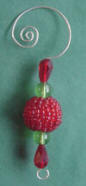 sterling silver beaded ball christmas ornament hanger