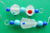 set of 2 sterling silver blue dots christmas ornament hangers