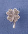 sterling silver large hole european style four leaf clover bead