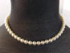 bridal wedding necklace in 8mm swarovski cream crystal pearls