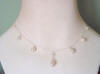 handcrafted sterling silver bride and bridesmaid drops of pearls necklace
