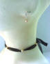 organza and pearl necklace and earrings