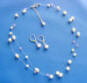 double-strand illusion necklace and earrings