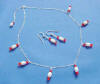 2-piece bridesmaid necklace and earrings jewelry set