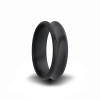 concave black zirconium wedding band