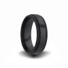 black zirconium wedding ring