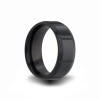 black zirconium wedding ring
