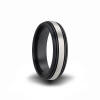 two tone zirconium wedding band
